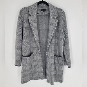 J Crew Sophie‎ Open Front Sweater Blazer in Glen Plaid Size S